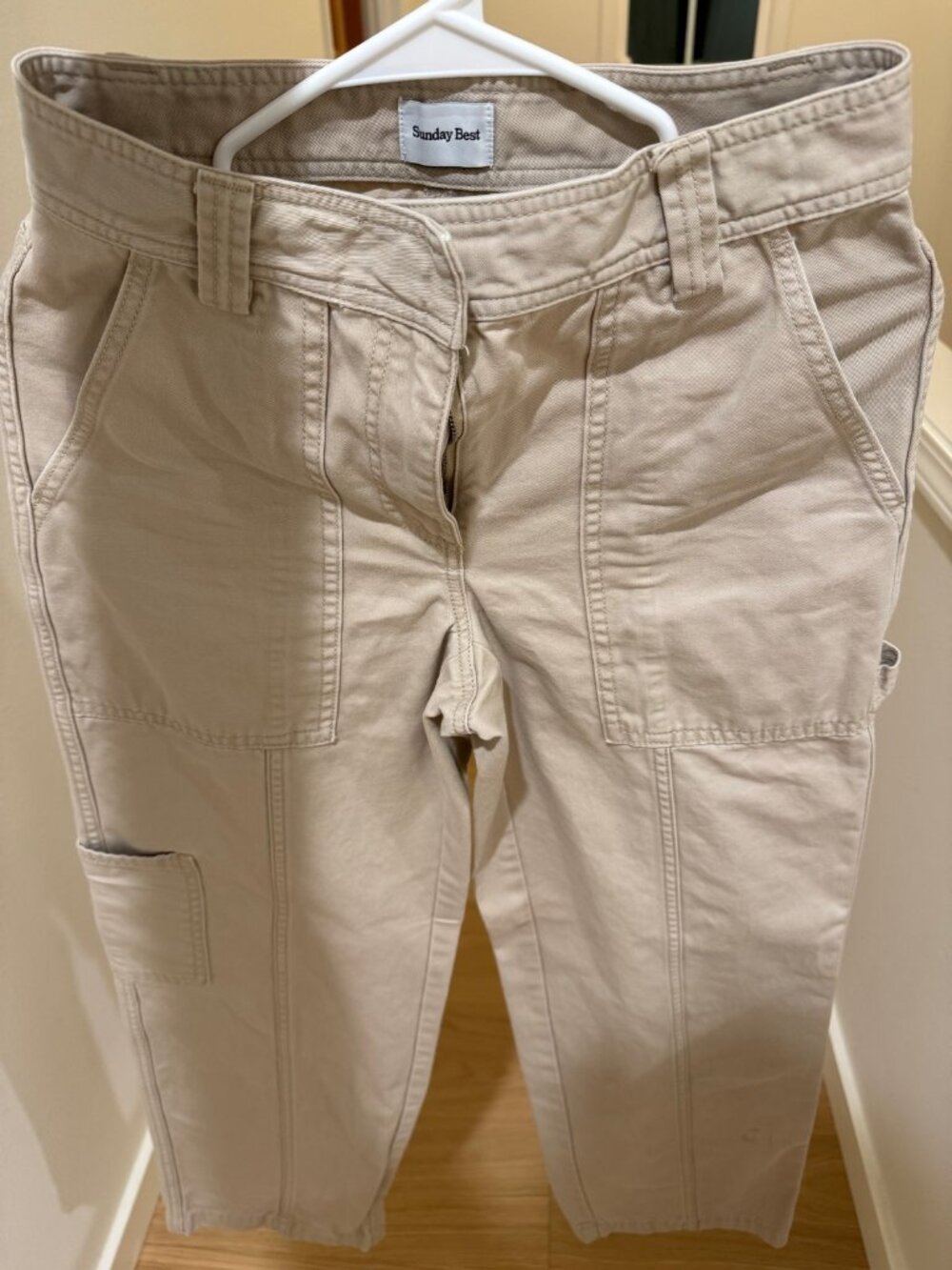 Sunday Best Beige Cargo Pants - Size 4